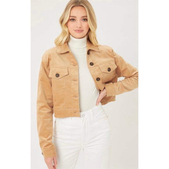 🆕Corduroy khaki button down jacket - Picture 2 of 6